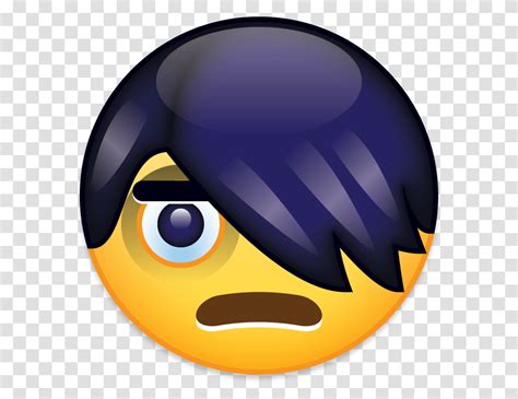 Emojicontact Emo Emo Hair Flip Emoji, Hand, Helmet Transparent Png – Pngset.com