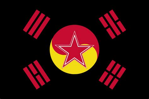 For the map: Communist South Korea : r/vexillology