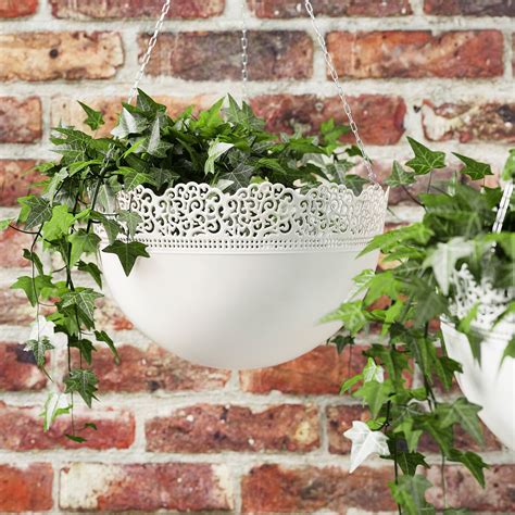 SKURAR Hanging planter - indoor/outdoor, white - IKEA