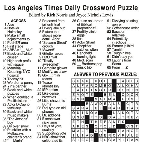 Onlinecrosswords Net Printable Daily Crosswords Php