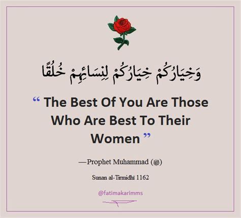 The Best Of You Are Those Who Are Best To Their Women — Prophet ...