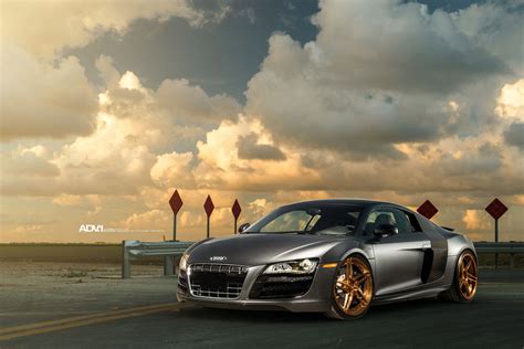 Bold Audi R8 With Gold ADV.1 Custom Wheels — CARiD.com Gallery