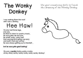 The Wonky Donkey - Visualisation by Miss Button's Classroom | TpT