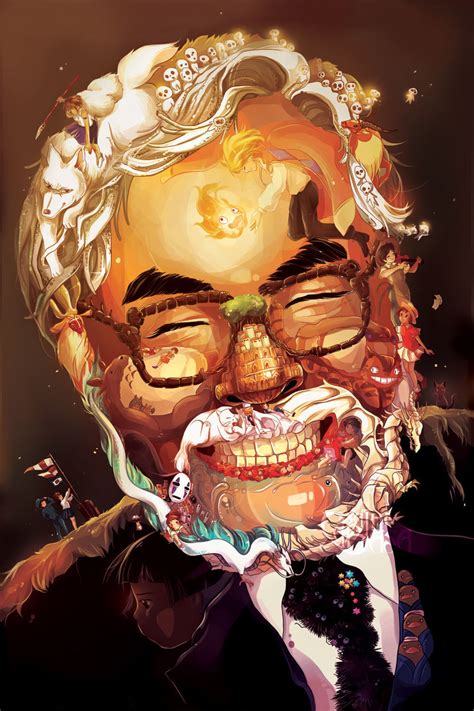 Hayao Miyazaki art portrait | CGTrader