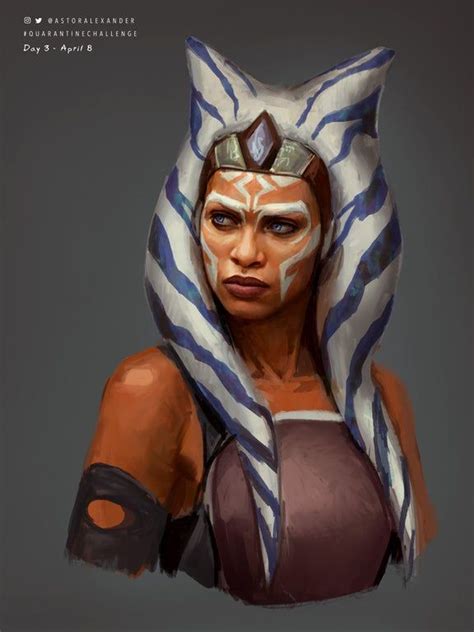 Rosario Dawson as Ahsoka Tano by Astor Alexander : StarWars Star Trek, Star Wars Fan Art, Bd Art ...