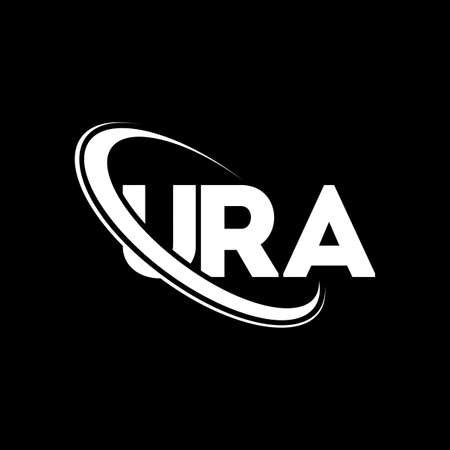 URA logo. URA letter. URA letter logo design. Initials URA logo linked with circle and uppercase ...