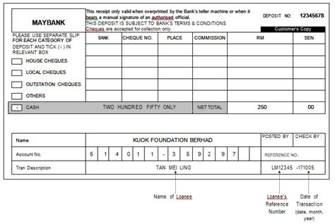 Printable Quickbooks Deposit Slip Template - Excel TMP