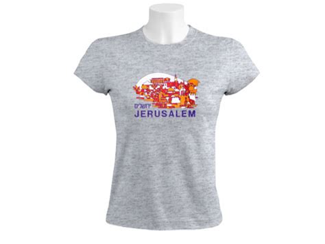 Buy Israel T-Shirt - Jerusalem Landscape (Women) | Israel-Catalog.com