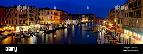 The Grand Canal at night, Venice, Italy Stock Photo - Alamy