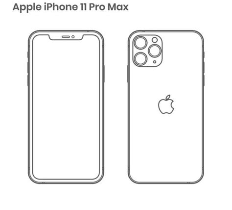 the iphone 11 pro max is shown in black and white, with an apple logo on it