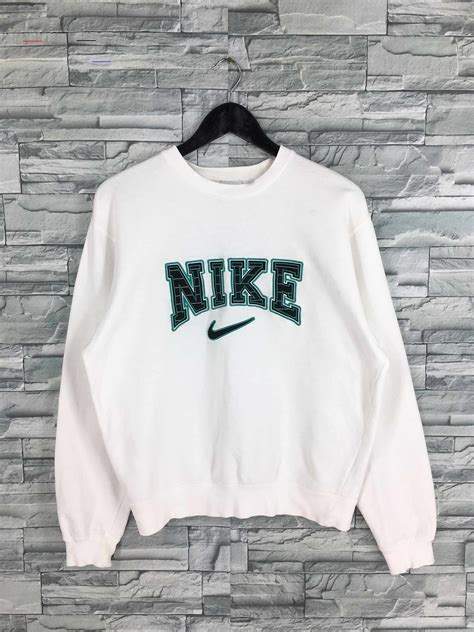 Vintage Nike Sweatshirt Pullover White Medium 90's Nike - #uglysweaterideas - Vintage Nike ...