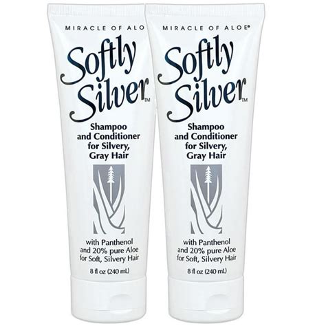 (Set of 2) Softly Silver Shampoo Plus Conditioner AloeVera Gray Hair Formula - Walmart.com ...