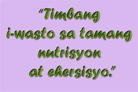 FDLS Online Magazine: Timbang I-wasto sa Tamang Nutrisyon at Ehersisyo