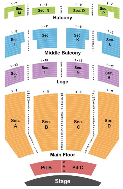 Embassy Theatre Seating Chart | Star Tickets