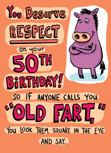 Funny 50th Birthday Card Sayings