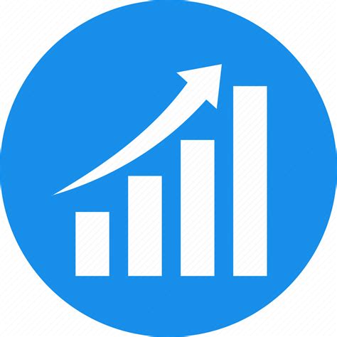 Blue, chart, circle, graph, revenue growth icon - Download on Iconfinder