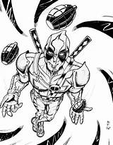 Free Printable Deadpool Coloring Pages For Kids sketch template