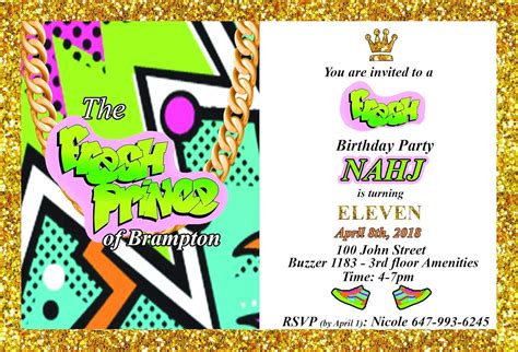 Fresh Prince Invitation Template