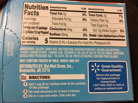 31 Sugar Free Jello Nutrition Label - Labels Design Ideas 2020