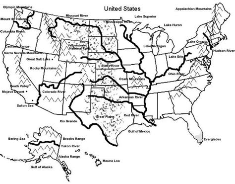 Us Map Rivers Blank Maps Usa Images Free With | Social studies maps