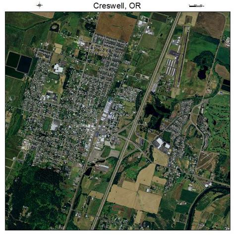 Aerial Photography Map of Creswell, OR Oregon