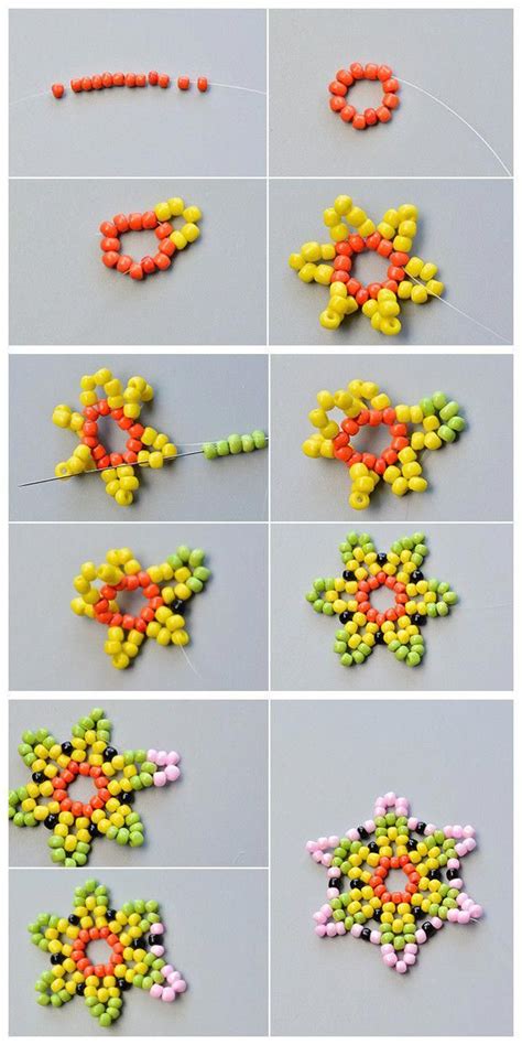 seed bead bracelet patterns and instructions #SeedBeadTutorials | Beaded flowers patterns, Seed ...