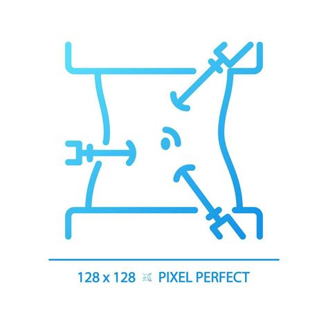 Laparoscope pixel perfect gradient linear vector icon. Laparoscopic ...