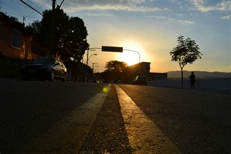 Free Images : sun, sky, sunset, sunrise, infrastructure, tree, evening, morning, street light ...