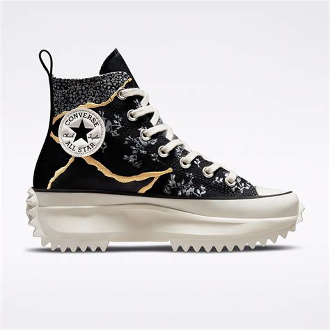 Metallic Floral Run Star Hike High Top in Black/Multi/Egret - Converse ...