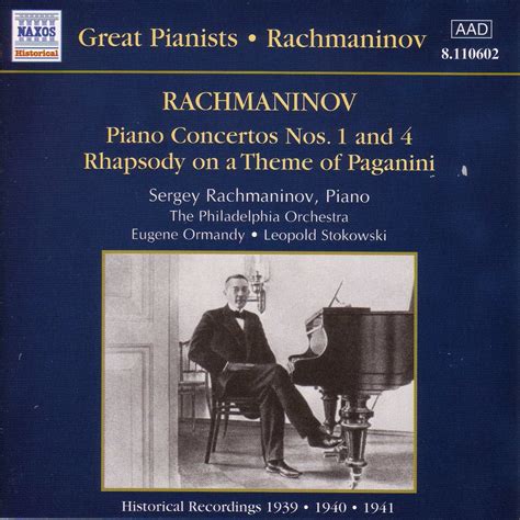 ‎Rachmaninov: Piano Concertos Nos. 1 and 4 by Eugene Ormandy, Leopold ...