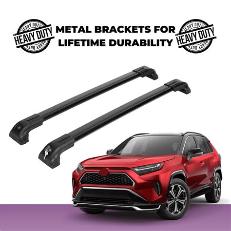 Erkul Roof Rack Crossbars Fits Toyota RAV4 (XA50) 2019-2023 Metal ...