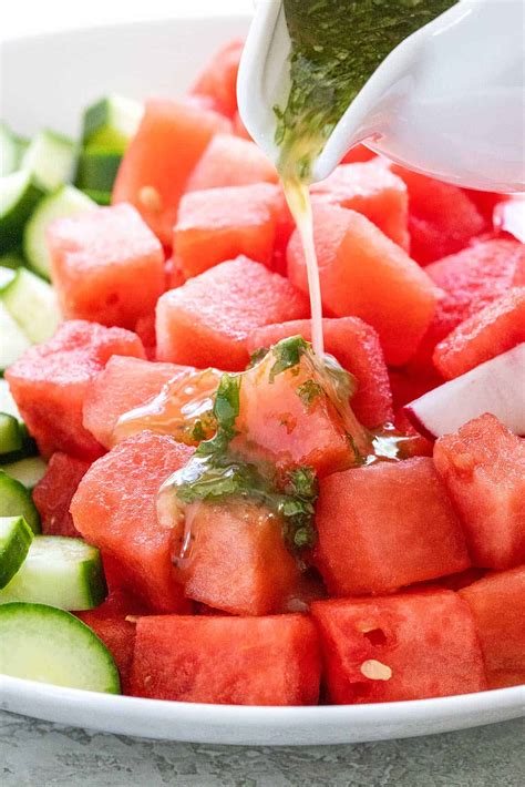 Watermelon Salad with Feta and Cucumber - Jessica Gavin