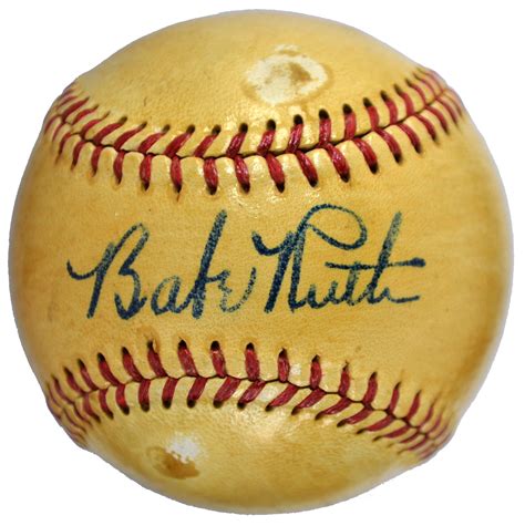 Lot Detail - Exceptional Babe Ruth Single-Signed American League Baseball with Mint Signature ...