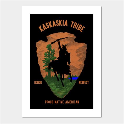 Kaskaskia Tribe Native American Indian Pride Respect Retro - Kaskaskia ...