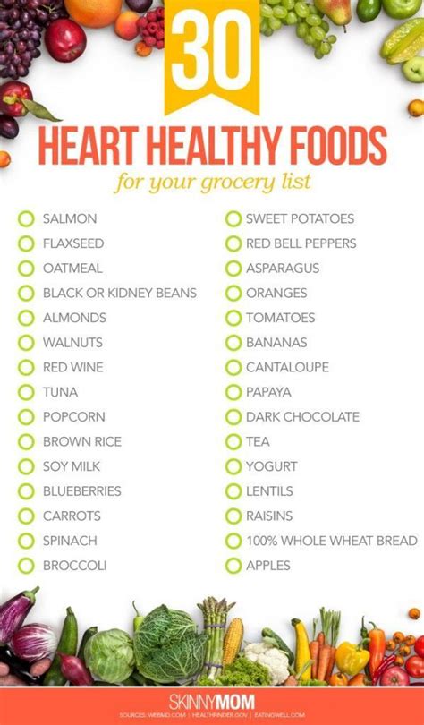 30 Heart Healthy Foods for Your Grocery List | Heart healthy recipes cholesterol, Heart healthy ...