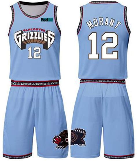 GDHA Ja Morant Basketball Jersey 2 Piece Set Memphis Grizzlies 12 ...