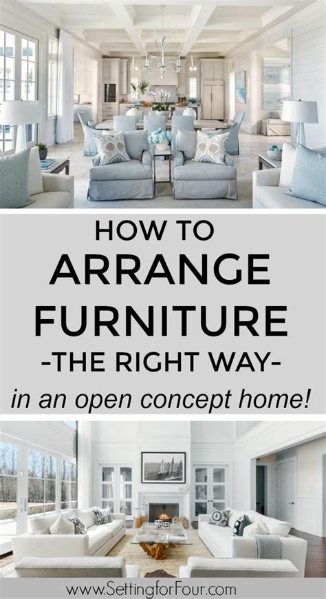 How To Arrange Furniture With An Open Concept Floor Plan - Setting For Four Interiors