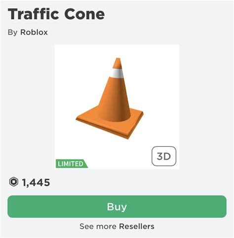 THEY MADE TRAFFIC CONE LIMITED!!! : r/roblox