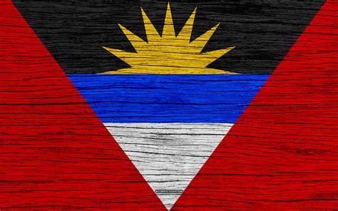 Flag of Antigua and Barbuda North America, wooden texture, Antiguan flag, national symbols, HD ...