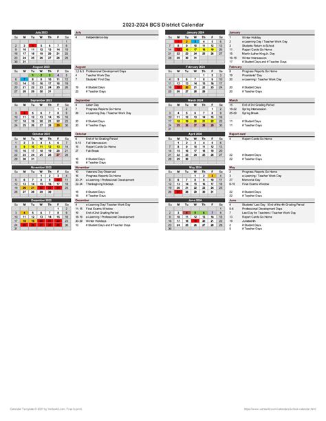 Birmingham City Schools Calendar 2023-2024 in PDF