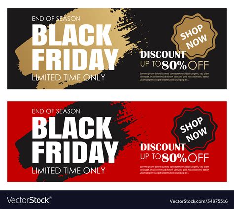 Black friday sale ads banner gold and color Vector Image