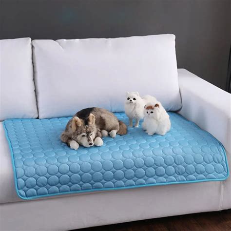 Pet Dog Cooling Pad Mat Ice Silk Fabric Cooling For Dog Cat Summer ...