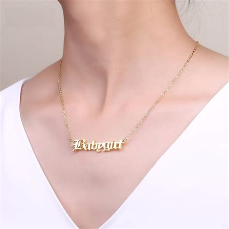 Old English Name Necklace – Personalized Old English Necklace – Customized Your Name Necklace ...