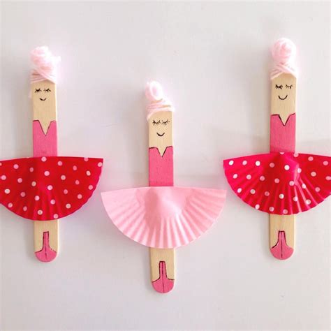 CRAFT STICK BALLERINAS || miss5 loves her ballet classes and is really ...