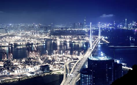 Hong Kong Victoria Harbour Night Wallpaper - Resolution:3000x1875 - ID ...