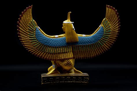 Egyptian Goddess Maat Open Wings Large Statue 2 Size Made in - Etsy