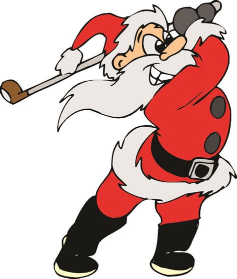 santa golfing clipart - Clip Art Library