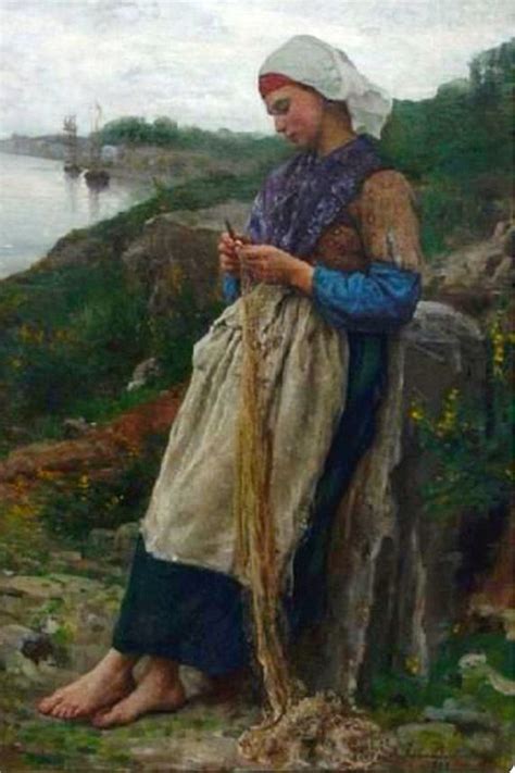 The fisherman's daughter. Jules Breton (1827-1906) was a 19th-century ...