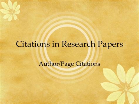 Citations in a Research Paper