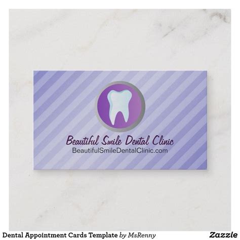 Dental Appointment Cards Template | Zazzle.com | Card template, Appointment cards, Card templates